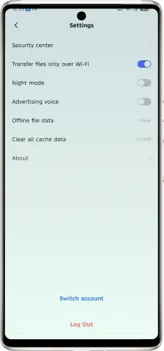 Terabox Mod APK backup settings optimized for Wi-Fi uploads, reduced battery usage, controlled data consumption, and smoother cloud backup performance.